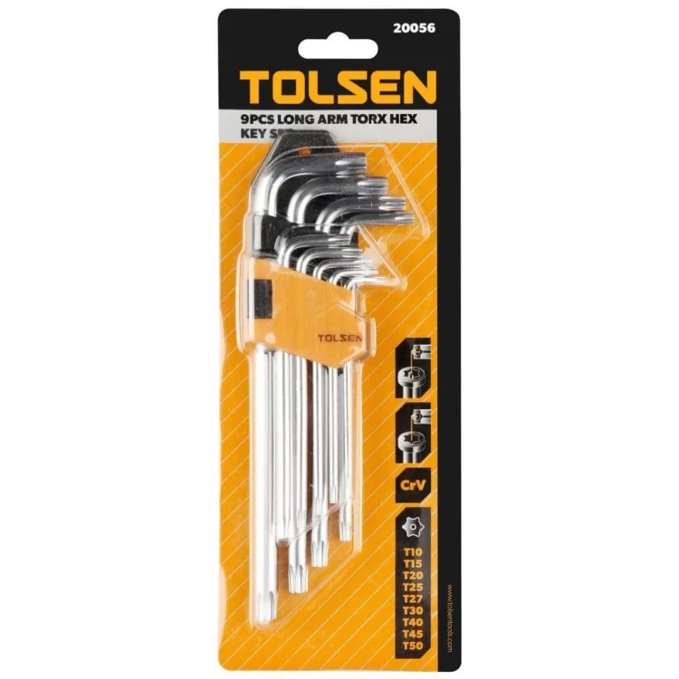 продаем Комплект ключей Tolsen (20056) Torx Т10-Т50 (9шт) в Украине - фото 4