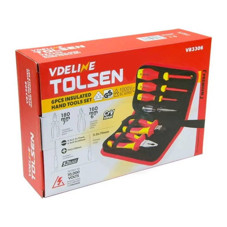 Набір діелектричних інструментів Tolsen (V83306) VDE (6шт) Premium характеристики - фотографія 7
