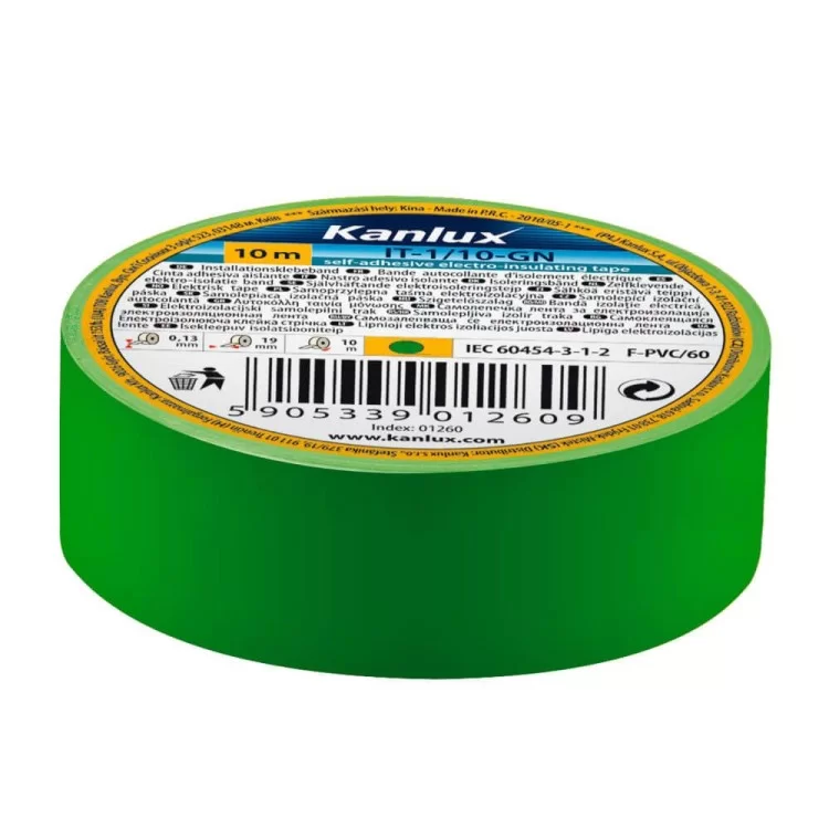 Ізоляційна cтрічка KANLUX IT-1/10-GN (01260) зелена