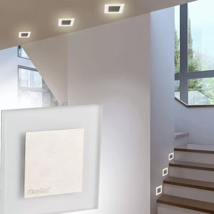 Настенный светильник KANLUX APUS LED AC-CW 6500К (23801) для подсветки лестниц (стальной) цена 955грн - фотография 2