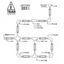 Крестовый соединитель шинопровода KANLUX TEAR PR-X-WH (22591) для рельсовой системы светильников