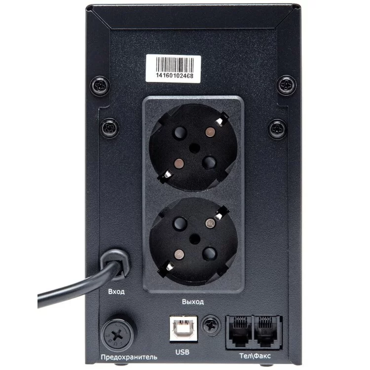 в продажу Джерело безперебійного живленя LogicPower LP1454 UL650VA AVR 7.5Ач 2В (390Вт) в металевому корпусі з USB-портом та 2 євророзетками (чорний) - фото 3