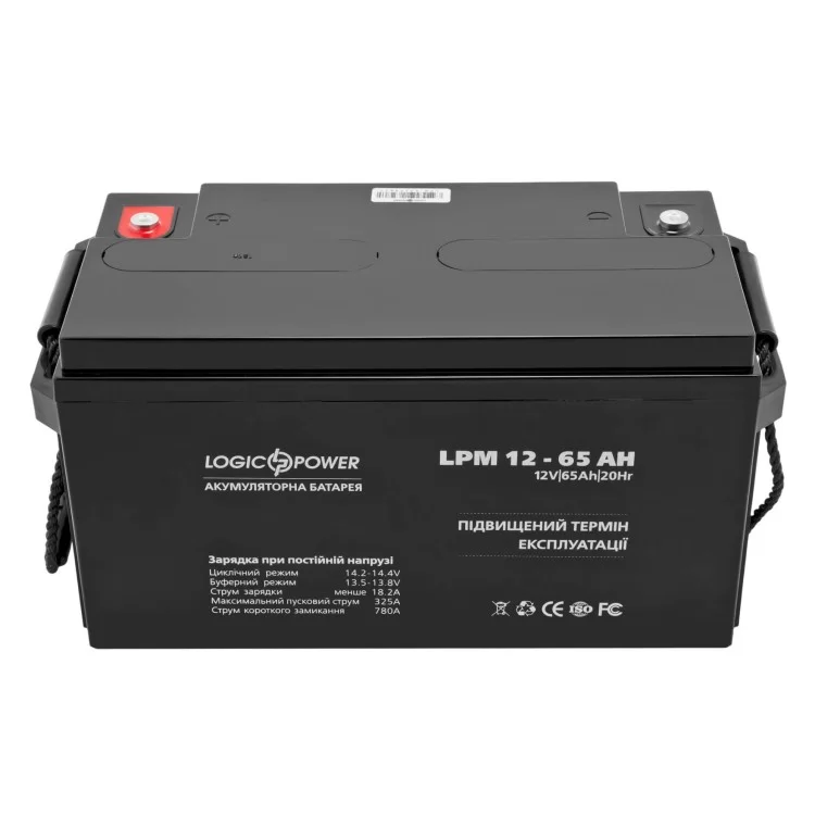 AGM акумулятор LogicPower LP3867 LPM 12-65Ач ціна 2 626грн - фотографія 2