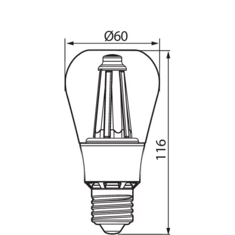 в продажу Філаментна лампа KANLUX APPLE LED E27-WW (24256) - фото 3
