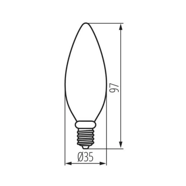 в продажу Філаментна лампа KANLUX XLED C35E14 2,5W-WW (29617) - фото 3
