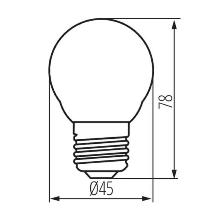 в продажу Філаментна лампа KANLUX XLED G45 E27 4,5W-WW (29625) - фото 3