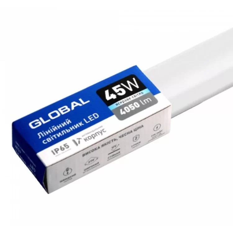 в продажу Світлодіодний лінійний світильник Global Batten Light 45Вт 5000K IP65 (1-GBT-4550-PC) - фото 3