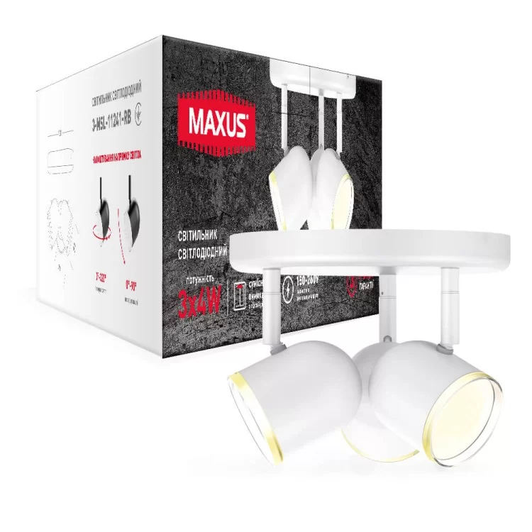 в продаже Светодиодный светильник Maxus MSL-01R 12Вт 4100K (белый) 3-MSL-11241-RW - фото 3