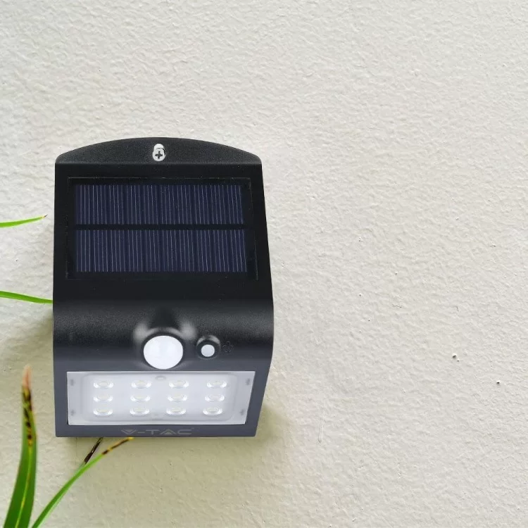 Уличный светильник V-TAC 3800157627948 LED Solar V-TAC SKU-8277 1.5Вт 4000К с сенсором движения (черный) обзор - фото 8