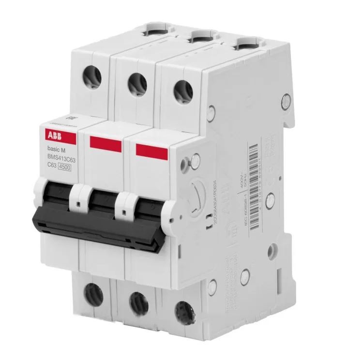Автоматичний вимикач ABB BASIC M 3Р 20А 4,5kA ціна 442грн - фотографія 2