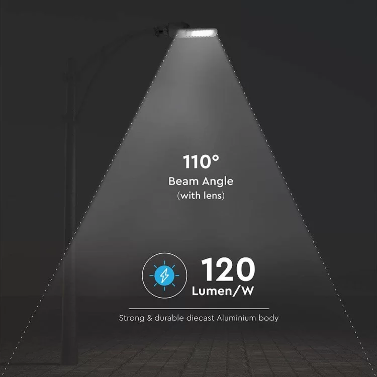 Вуличний Консольний світильник V-TAC 3800157649575 LED 50Вт SKU-958 Samsung CHIP 230В 4000К (сірий) інструкція - картинка 6