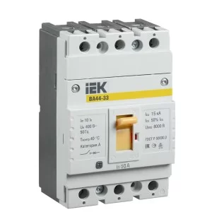 Автоматичний вимикач IEK SVA4410-3-0050 ВА44-33 50А 3Р 15кА