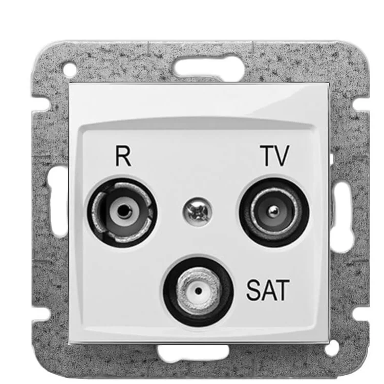 Кінцева R-TV-SAT розетка Elektro-Plast Carla 1753-10 (білий)