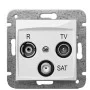 Кінцева R-TV-SAT розетка Elektro-Plast Carla 1753-10 (білий)