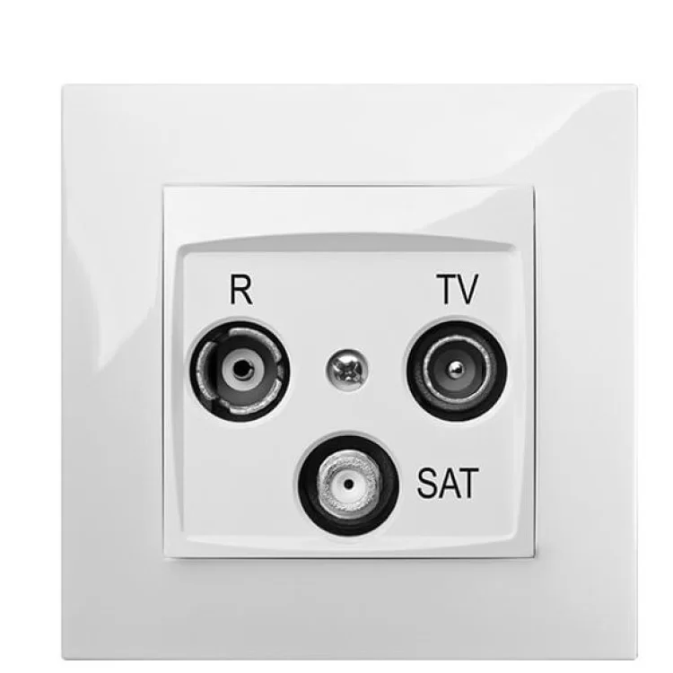 Кінцева R-TV-SAT розетка Elektro-Plast Carla 1753-10 (білий) ціна 757грн - фотографія 2