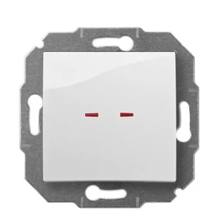1-клавішний вимикач Elektro-Plast Carla 1723-10 з підсвіткою (білий)