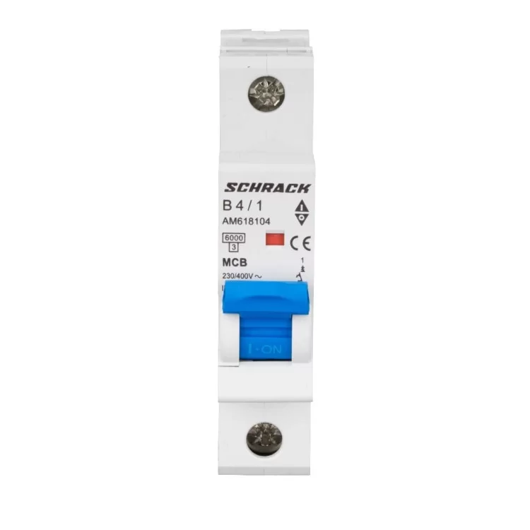 Автоматичний вимикач Schrack AM618104 6кА 4А 1P х-ка B ціна 179грн - фотографія 2