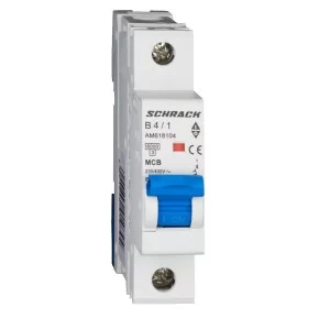 Автоматичний вимикач Schrack AM618104 6кА 4А 1P х-ка B