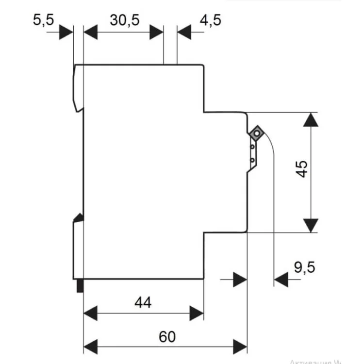 Автоматичний вимикач Schrack BM417250 4,5кА 50А 2P характеристика C характеристики - фотографія 7