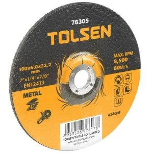 Шлифовальный диск по металлу Tolsen (76305) 180х6.0х22.2мм