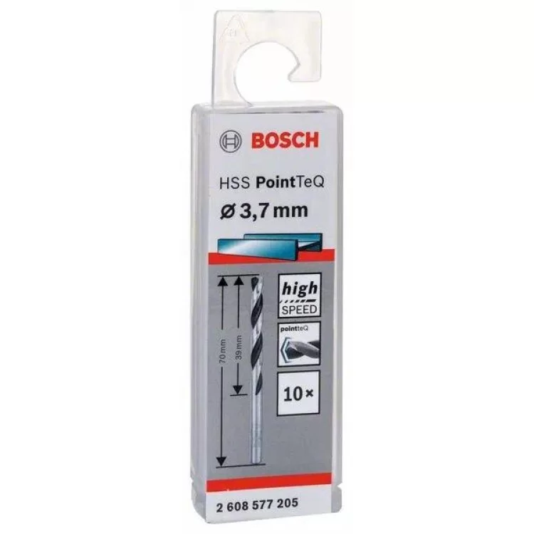 Свердла Bosch 2608577205 PointTeQ HSS 3,7мм (10шт) ціна 173грн - фотографія 2