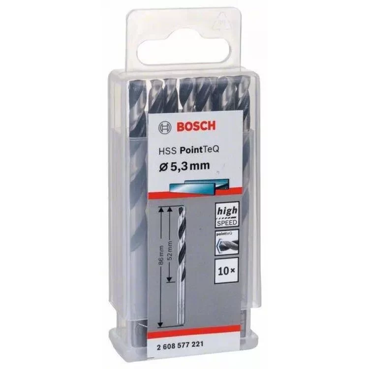 Сверла Bosch 2608577221 PointTeQ HSS 5,3мм (10шт) цена 278грн - фотография 2
