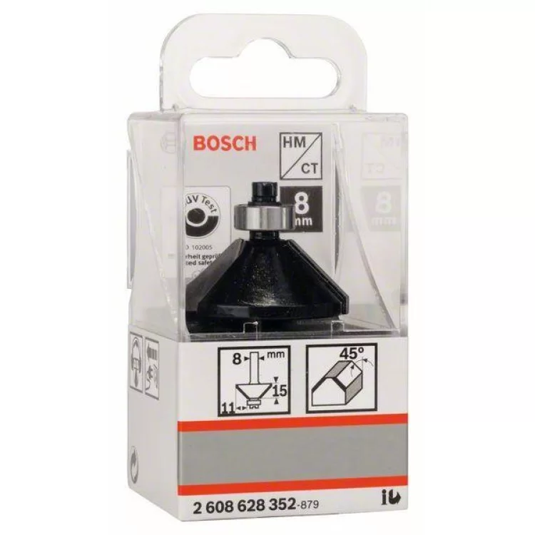 Фасочна фреза Bosch Std S8/B11/L15/45° ціна 487грн - фотографія 2