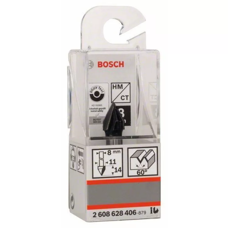V-образная пазовая фреза Bosch Std S8/D11/L14/60° цена 264грн - фотография 2