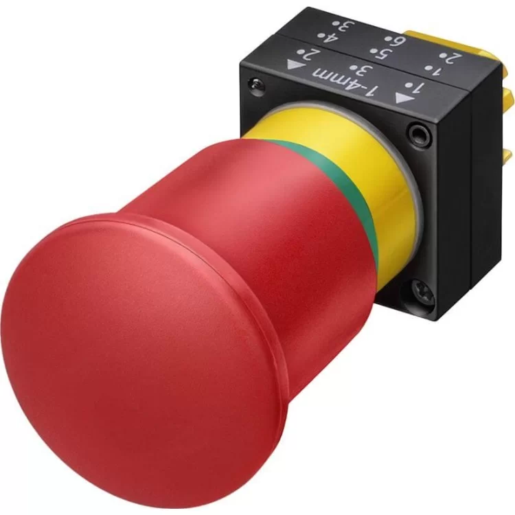 Червона грибоподібна кнопка аварійної зупинки Schrack MSN12000RZ ø40мм