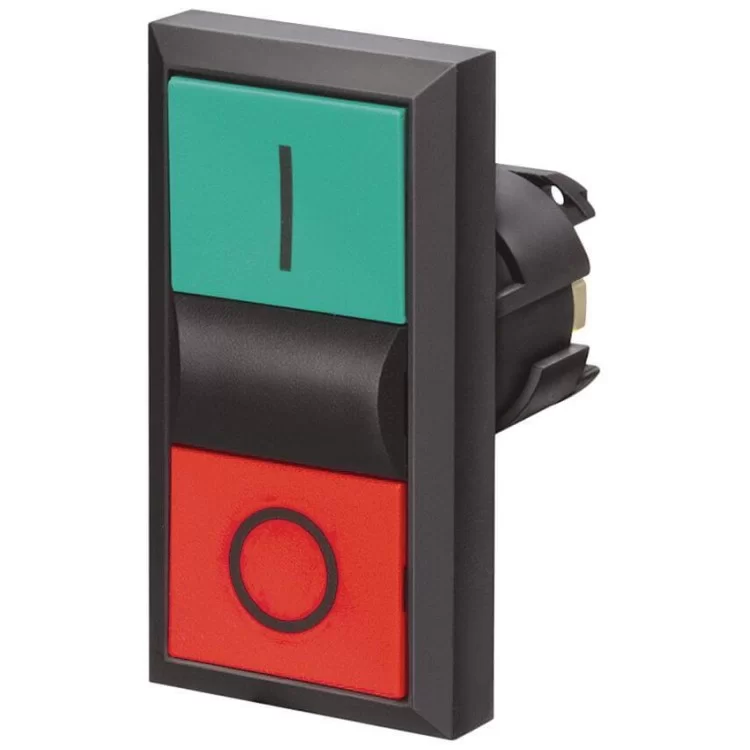 Зелена/червона подвійна пружинна кнопка Schrack MST29020