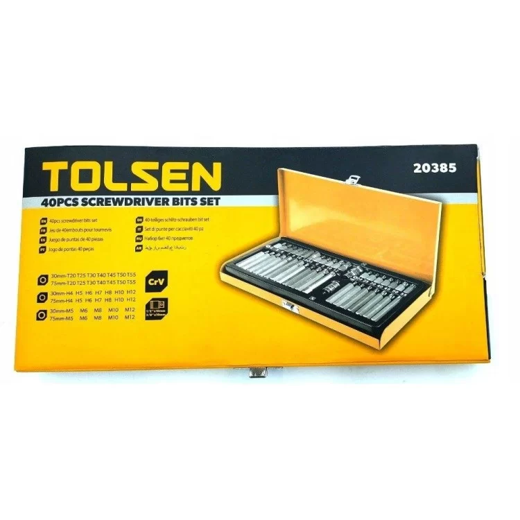Комплект бит Tolsen (20385) 3/8" на 40 предметов цена 1 020грн - фотография 2