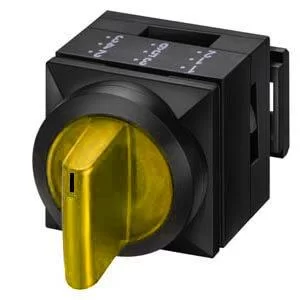 Желтый трехпозиционный переключатель Schrack MSKB3030R 2х50° с подсветкой и фиксацией