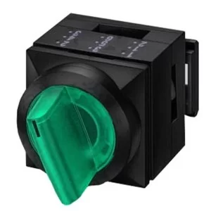 Зеленый двухпозиционный переключатель Schrack MSKB4020R 2х50° с подсветкой и фиксацией