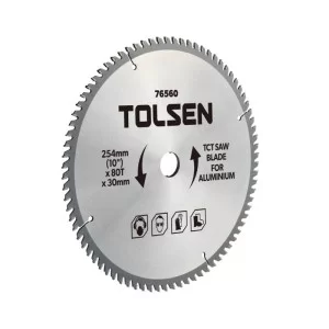 Пильный диск по алюминию с ТВС напайками Tolsen (76560) 254х80Тх30мм