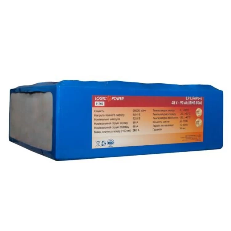 Литий железо-фосфатный аккумулятор LogicPower LP 11760 LiFePO4 48V 90Ah (BMS 80A) цена 54 068грн - фотография 2