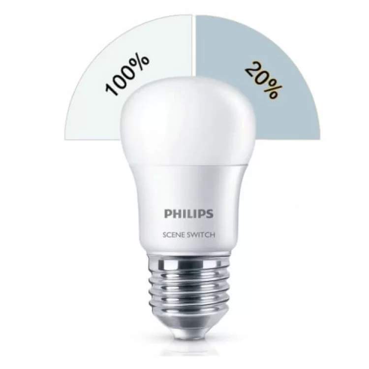 Светодиодная лампа Philips 929001209007 Scene Switch 2Step E27 6500K P45 цена 99грн - фотография 2