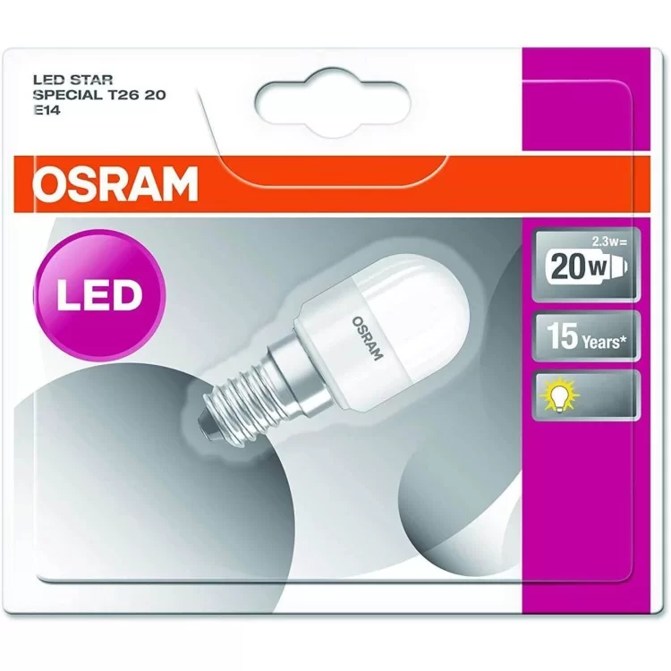 в продажу Світлодіодна лампа Osram 4052899961272 STAR T26 2.3Вт 200Лм 2700К E14 для холодильників - фото 3