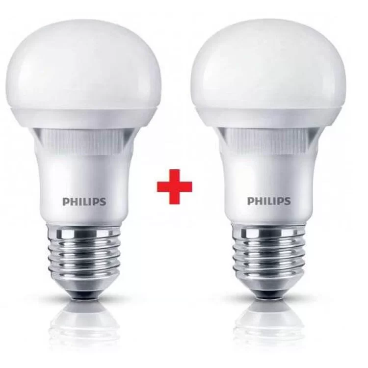 в продажу Комплект світлодіодних ламп Philips 8717943885329 LEDBulb E27 230В 3000K A60 Essential (1+1) - фото 3