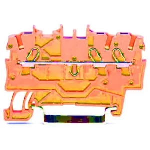 Пружинна набірная клема Wago 2000-1302 на DIN-рейку 1,0мм² (помаранчева)