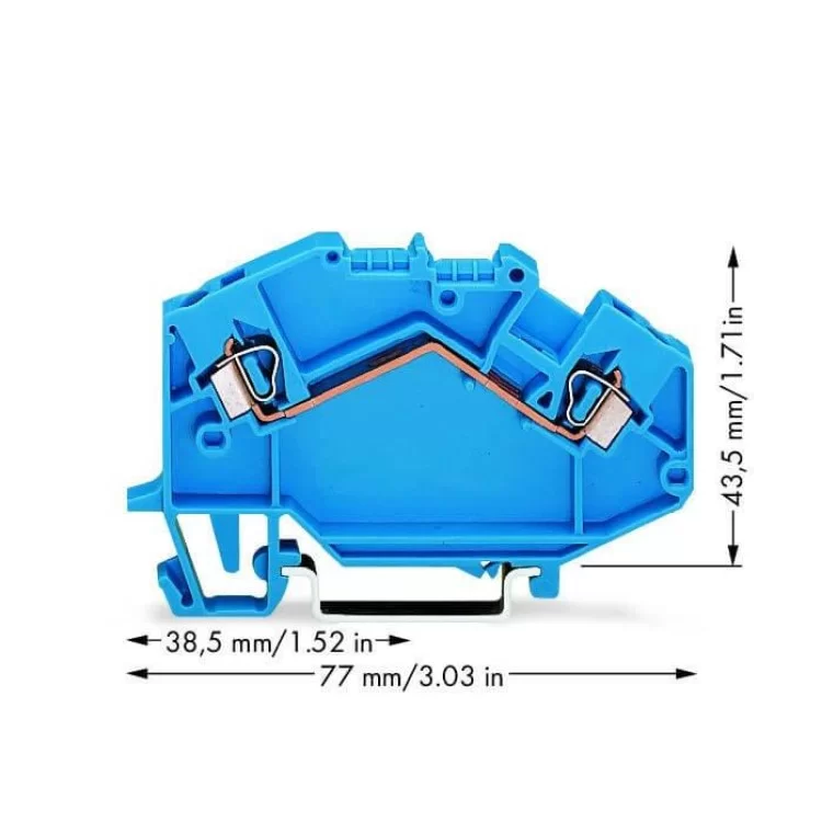 Клема Wago 780-604 2,5мм² (синя) характеристики - фотографія 7