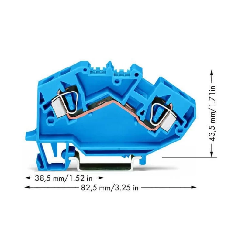 Клемма Wago 782-604 6мм² (синяя) цена 50грн - фотография 2