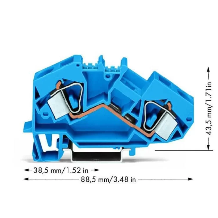 Клемма Wago 783-604 16мм² (синяя) цена 127грн - фотография 2