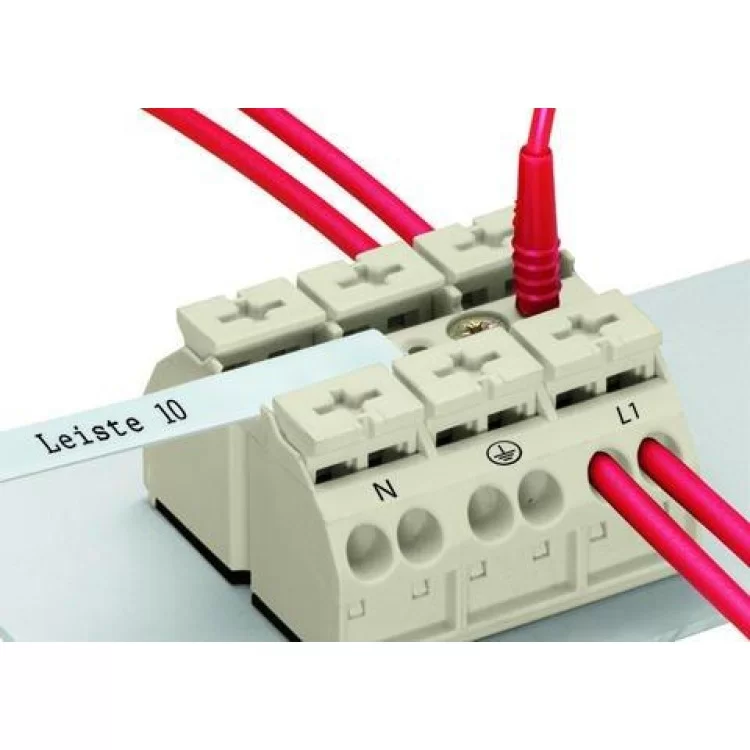 Трехполюсная четырехпроводная PE-N-L1 клемма Wago 862-9603 Push Wire (белая) цена 44грн - фотография 2