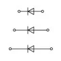 Трехуровневая клемма Wago 870-596/281-673 с диодом 1N4007 для DIN-рейки (анод справа) 2,5мм² (серая)