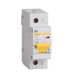 Автоматичний вимикач IEK MVA40-1-020-C ВА47-100 1Р 20А 10кА характеристика C