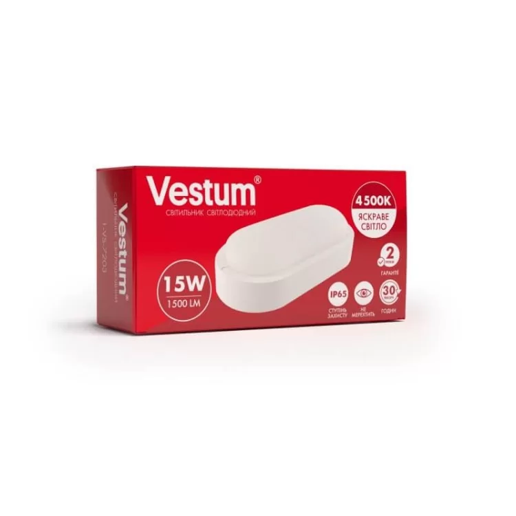 в продажу Овальний LED світильник Vestum 1-VS-7203 15Вт 4500K 220В для ЖКГ - фото 3