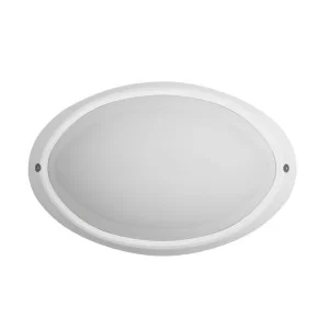 Белый светильник Lena Lighting Eliptic 60Вт E27 с матовым рассеивателем из поликарбоната (30808354)