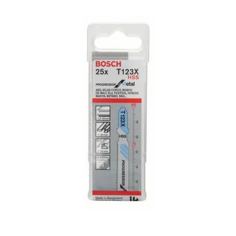 Лобзикові пилки Bosch T123XF (25шт)