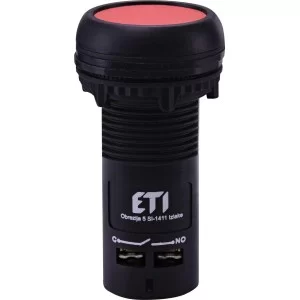 Моноблочная утопленная кнопка ETI 004771450 ECF-10-R (1NO красная)