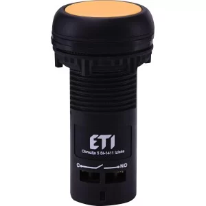 Моноблочная утопленная кнопка ETI 004771452 ECF-10-Y (1NO желтая)